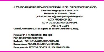 Muerte desaparecimiento Chocó