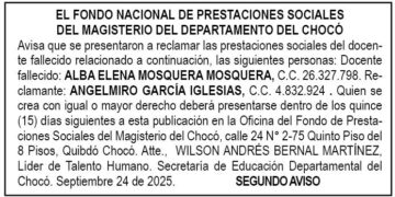 Edicto Quibdó Chocó