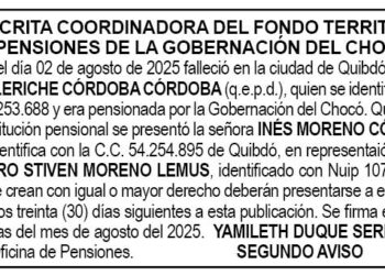 Edicto 2do. aviso Belén Cleriche Córdoba Córdoba