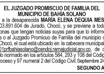 Edicto 2do. aviso María Elena Dequia Mesúa (desaparecida)