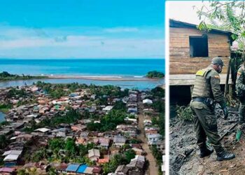 Policía lideró una jornada de limpieza en la quebrada El Valle, Bahía Solano