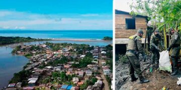 Policía lideró una jornada de limpieza en la quebrada El Valle, Bahía Solano