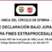 Acta de declaración bajo juramento para fines extraprocesales