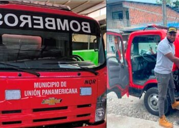 Carro de bomberos en Unión Panamericana
