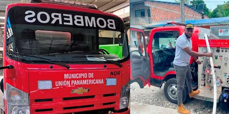 Carro de bomberos en Unión Panamericana