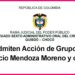Admiten Acción de Grupo: Tiburcio Mendoza Moreno y otros