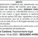 Edicto 2do. aviso Gonzalo Chaverra Bejarano