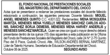 Chocó edicto