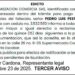 Edicto 3er. aviso Pedro Luis Pestaña Palomeque