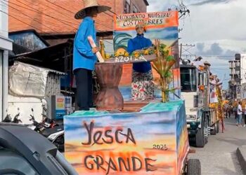 Quibdó, San Pacho 2025: disfraz del barrio Yesca Grande