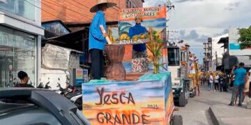 Quibdó, San Pacho 2025: disfraz del barrio Yesca Grande