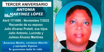 Tercer aniversario Antonia Martínez López