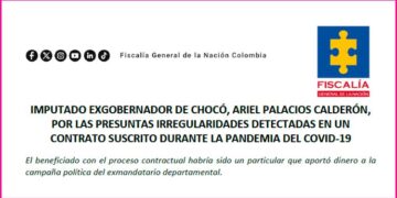 Imputan a exgobernador del Chocó Ariel Palacios