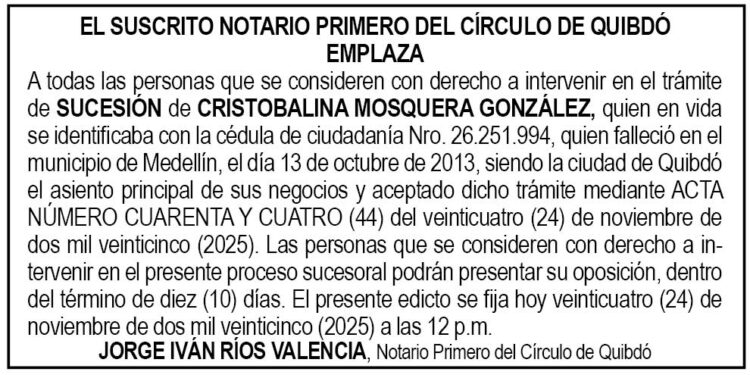 Edicto Chocó