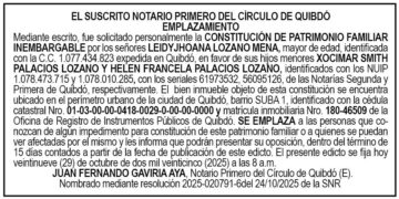 Edicto Leidy Jhoana Lozano Mena