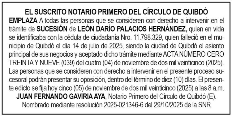 Edicto Chocó