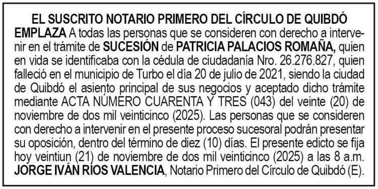 Edicto Patricia Palacios Romaña