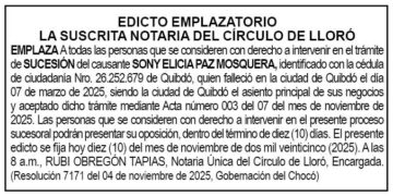 Edicto Sony Elicia Paz Mosquera