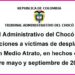 Tribunal Administrativo del Chocó ordenó indemnizaciones a víctimas de desplazamiento forzado en Medio Atrato, en hechos ocurridos entre mayo y septiembre de 2005