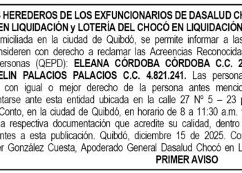 Edicto Dasalud Chocó