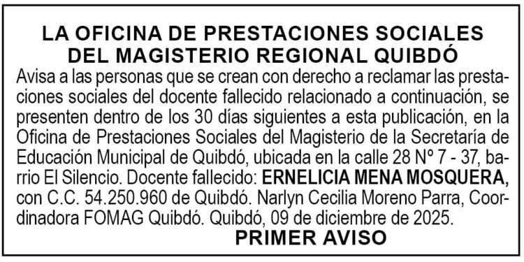 Edicto Quibdó