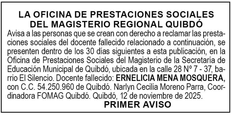 Edicto Quibdó