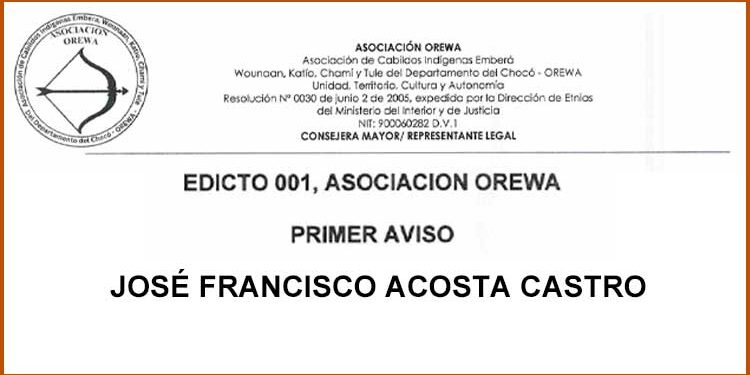 Edicto- Chocó