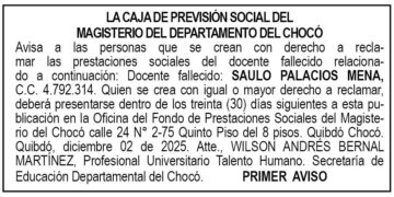 Edicto Quibdó Chocó