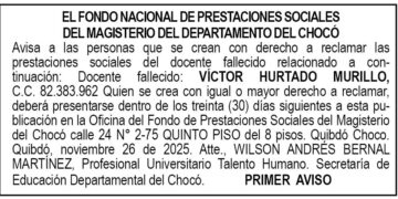 Chocó edicto