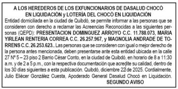 Edicto Dasalud Chocó