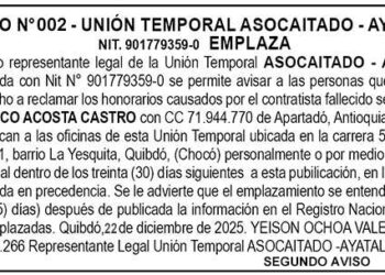 Edicto 2do. aviso José Francisco Acosta Castro