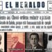 Primera página de El Heraldo N° 283. Istmina, 7 de diciembre de 1932. Abajo: Sergio Abadía Arango, Emiliano Rey Barboza, Ricardo Echeverry Ferrer y Alcibíades Garcés Valencia. FOTOS: El Guarengue y Archivo Fotográfico y Fílmico del Chocó.