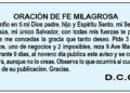 Oración de fe milagrosa D.C.O.