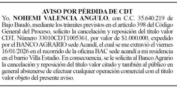 Acandí Chocó pérdida CDT