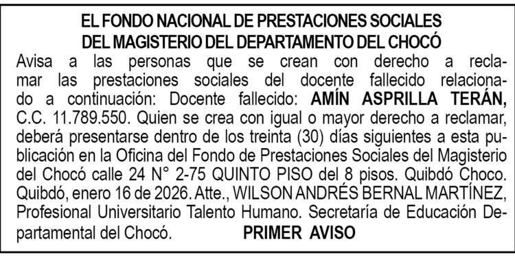 Edicto Chocó