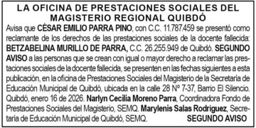 Edicto Quibdó Chocó
