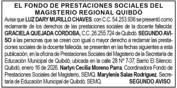 Edicto Quibdó Chocó