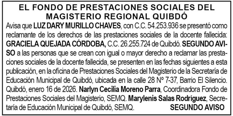 Edicto Quibdó Chocó