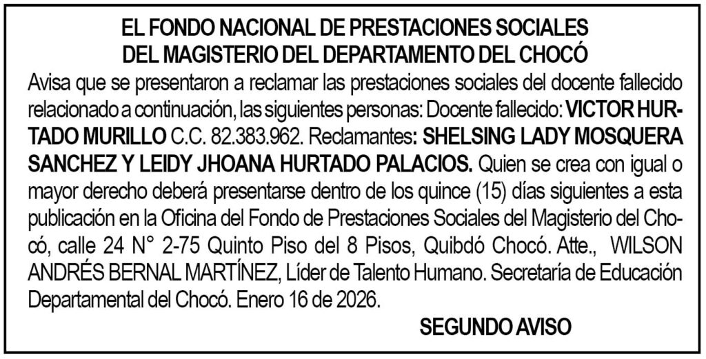 Edicto Choc&oacute;
