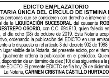 Edicto Istmina Chocó