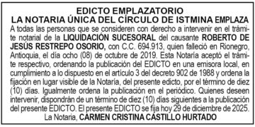 Edicto Istmina Chocó