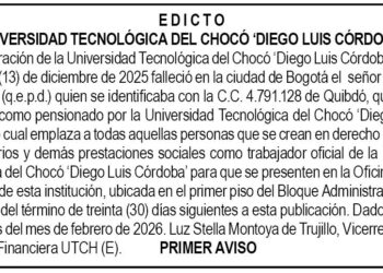 Edicto UTCH Chocó