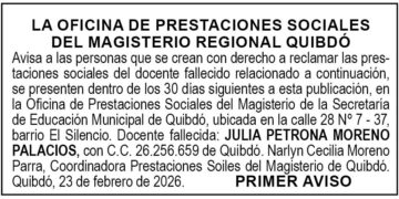 Edicto Quibdó