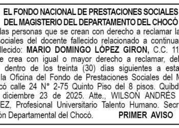 Chocó edicto