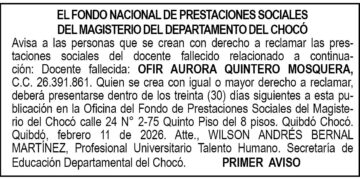 Edicto Tadó Chocó