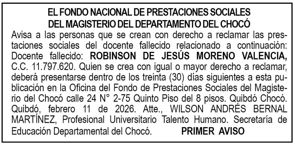 Edicto Choc&oacute;