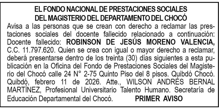 Edicto Chocó