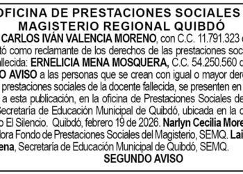 Edicto Quibdó Chocó