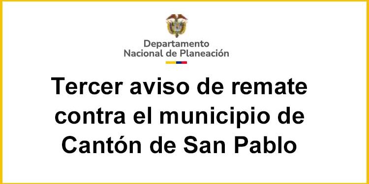 Chocó remate Cantón de San Pablo