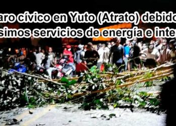 Chocó: Paro cívico en Yuto (Atrato) por pésimos servicios de energía e internet